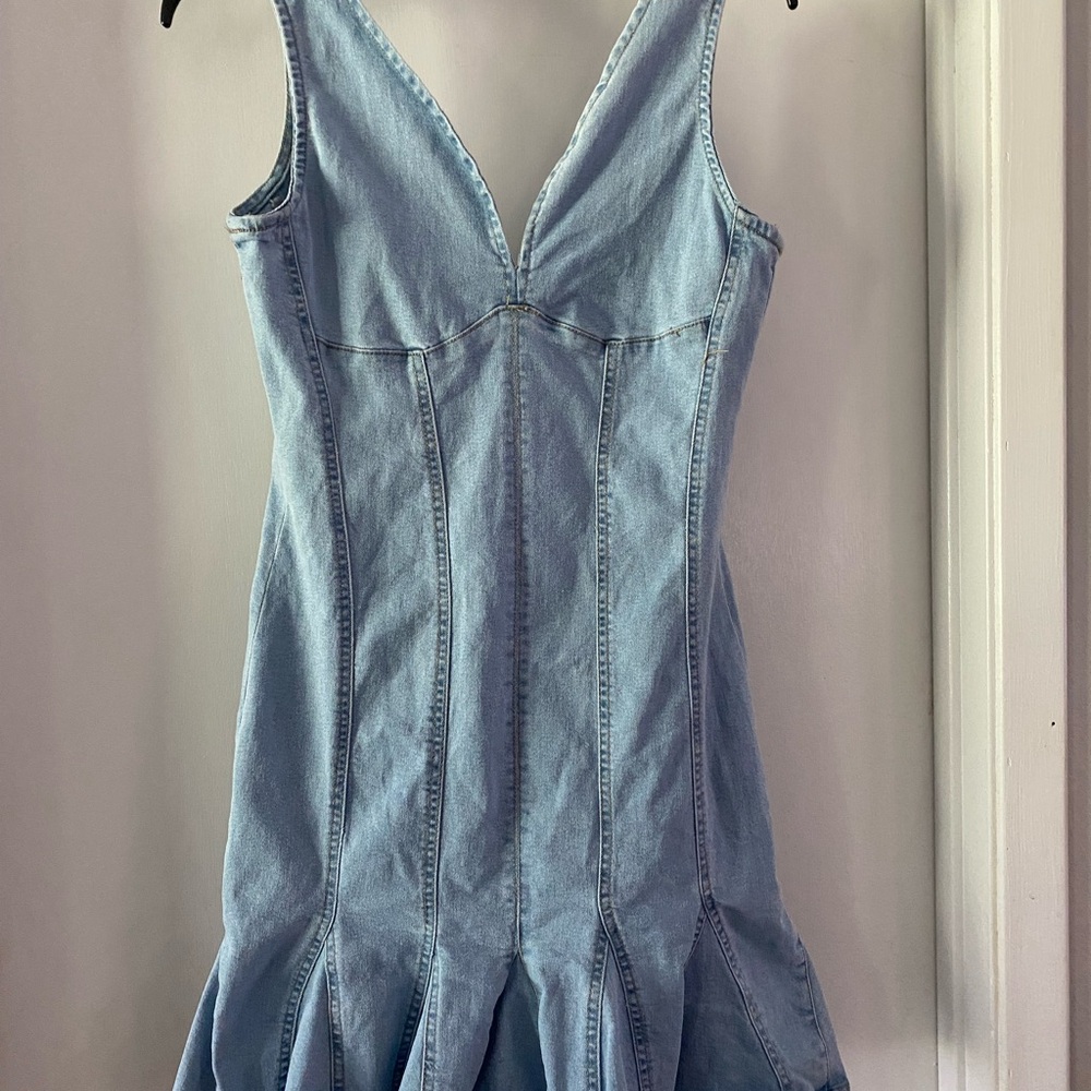 Light Blue Denim Mini Dress
